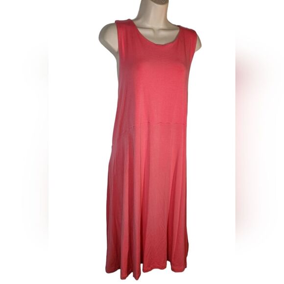 Athleta Santorini Thera Dress Coral Petal Pink Sleeveless Short Stretch Modal 3X - Picture 7 of 11